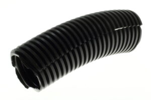 MS00596ADD - 25mm CONVOLUTED TUBE      BK/GY NYL SLIT